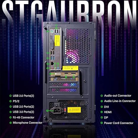 STG Aubron Prebuilt Gaming PC Desktop